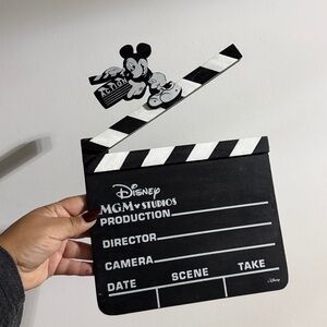 Disney MGM Studios Black & White Clapperboard with Mickey Mouse Vintage Souvenir